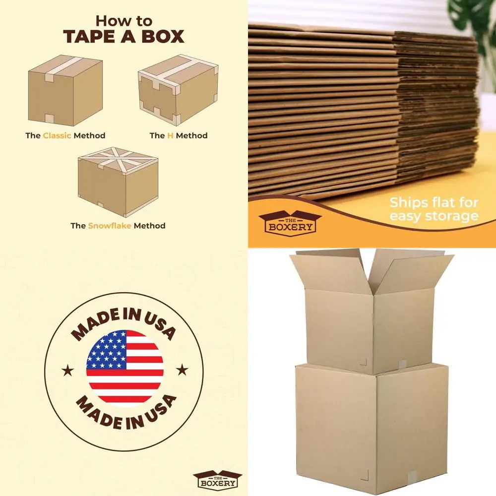 

25-Pack 20x18x12 Inch Brown Corrugated Cardboard Boxes for Shipping, Packing, Moving, and Storage - Durable, Eco-Friendly, Recyc