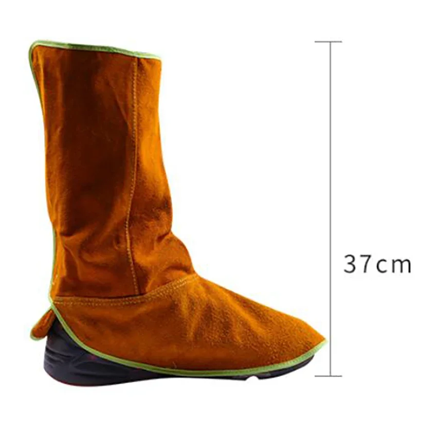 1Pc Anti-scald Heat-insulating Foot Cover Protective Shoes Cowhide Workplace Welding Safety  Protection Foot Shoes For Welder