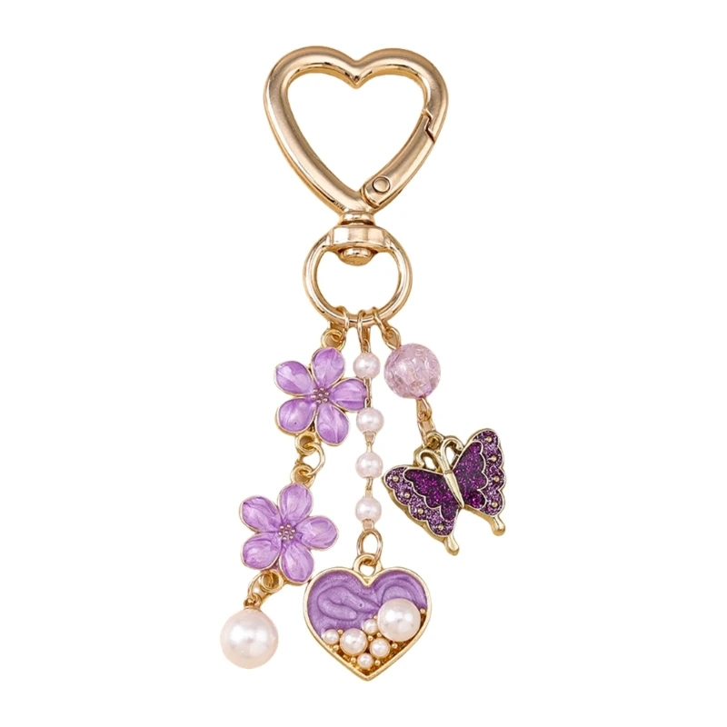  Vibranting Floral Letter Charm Keyring for Handbags Backpacks and Keys Fashion Jewelry Gifts With Alloy Materials