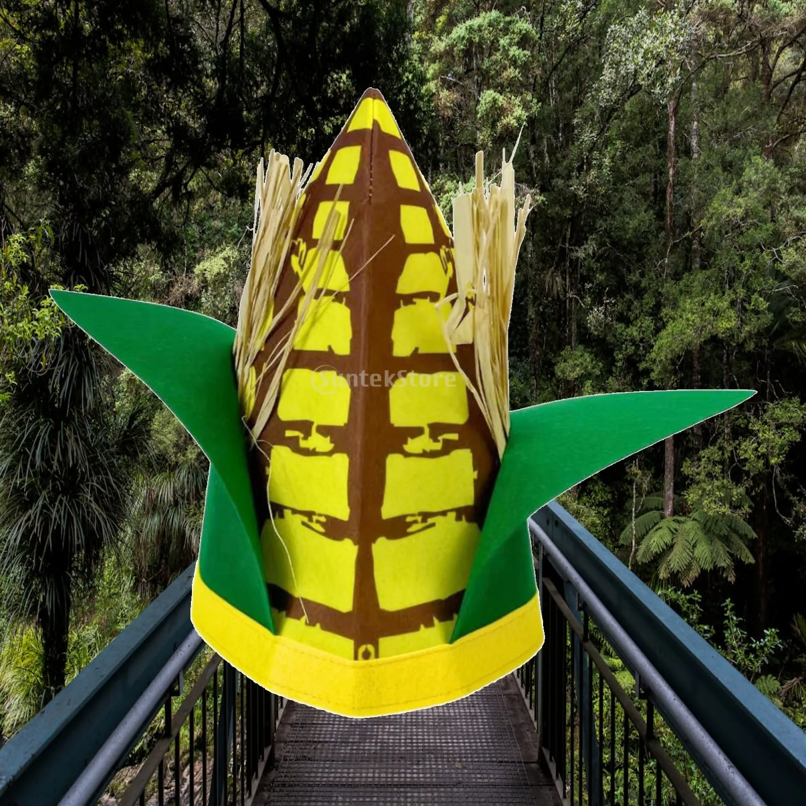 chapeu-de-feltro-com-design-de-bruxa-e-folhas-verdes-para-eventos-e-fotos-com-tema-de-colheita