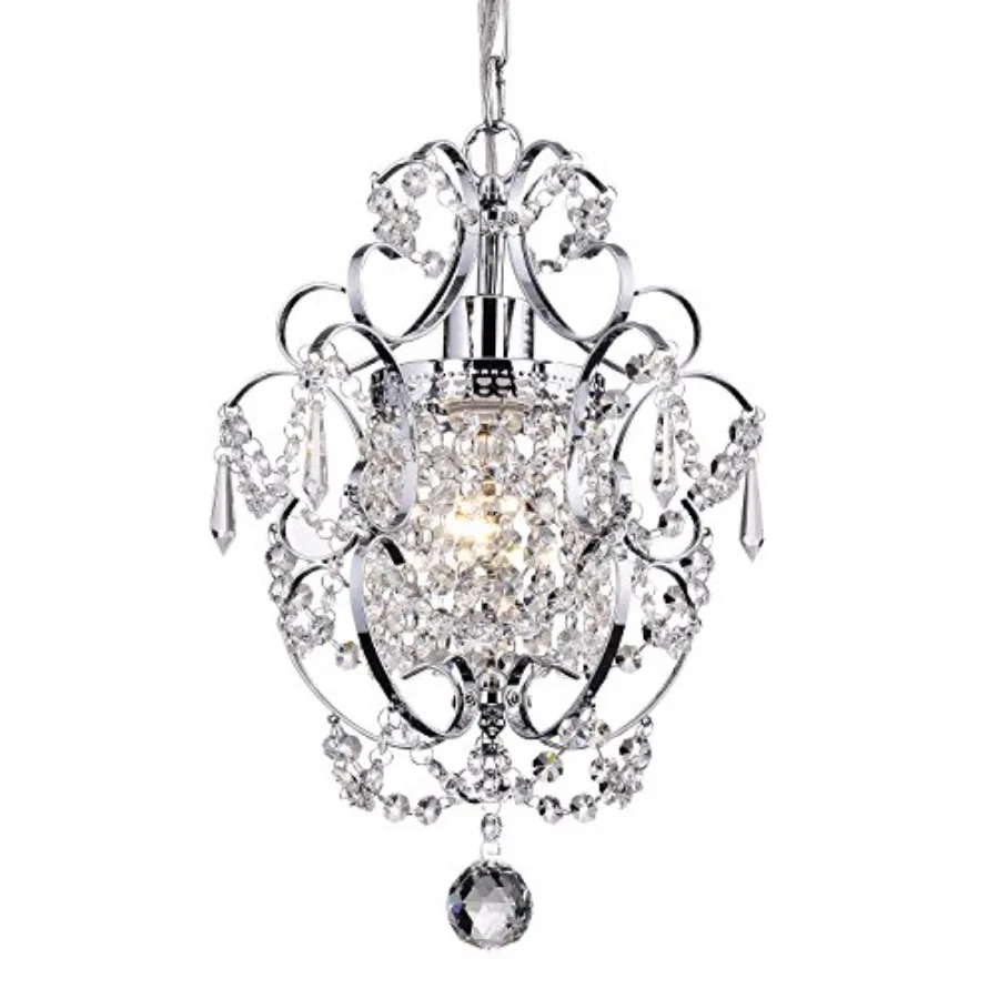 

Amorette Mini Chandelier Crystal Chandeliers, 1 Light Modern Elegant Glam Ceiling Light Fixture, Adjustable Hanging Lighting fo