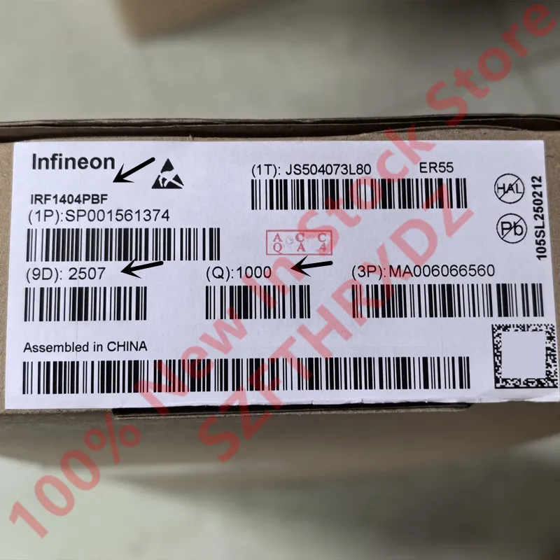 SZFTHRXDZ 100% NOVO ORIGINAL IRF1404PBF TO-220 IRF1404 TO220 MOSFET 40V 202A