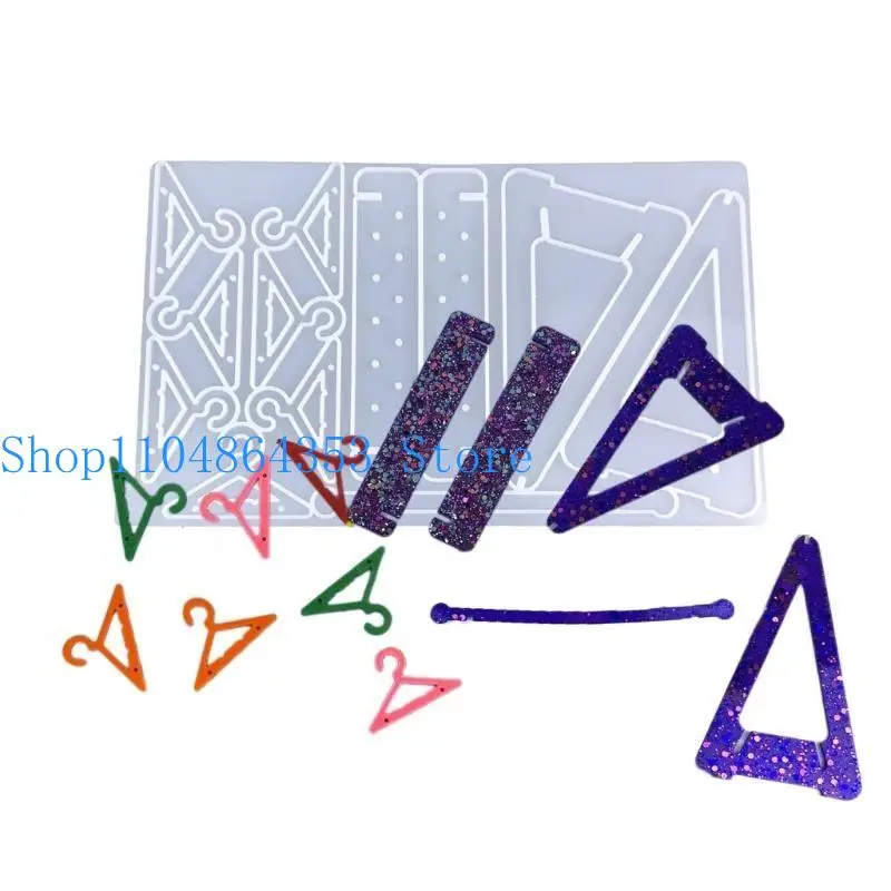 652F سهلة الاستخدام قالب من السيليكون للأقراط شماعات القرط منظمة أداة قالب كريستال قطرات الغراء صنع المجوهرات العرض #2