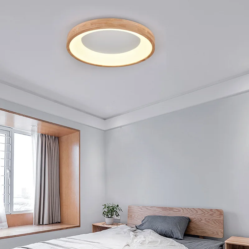 Modern wooden ceiling lamp living room light in the bedroom surface installation