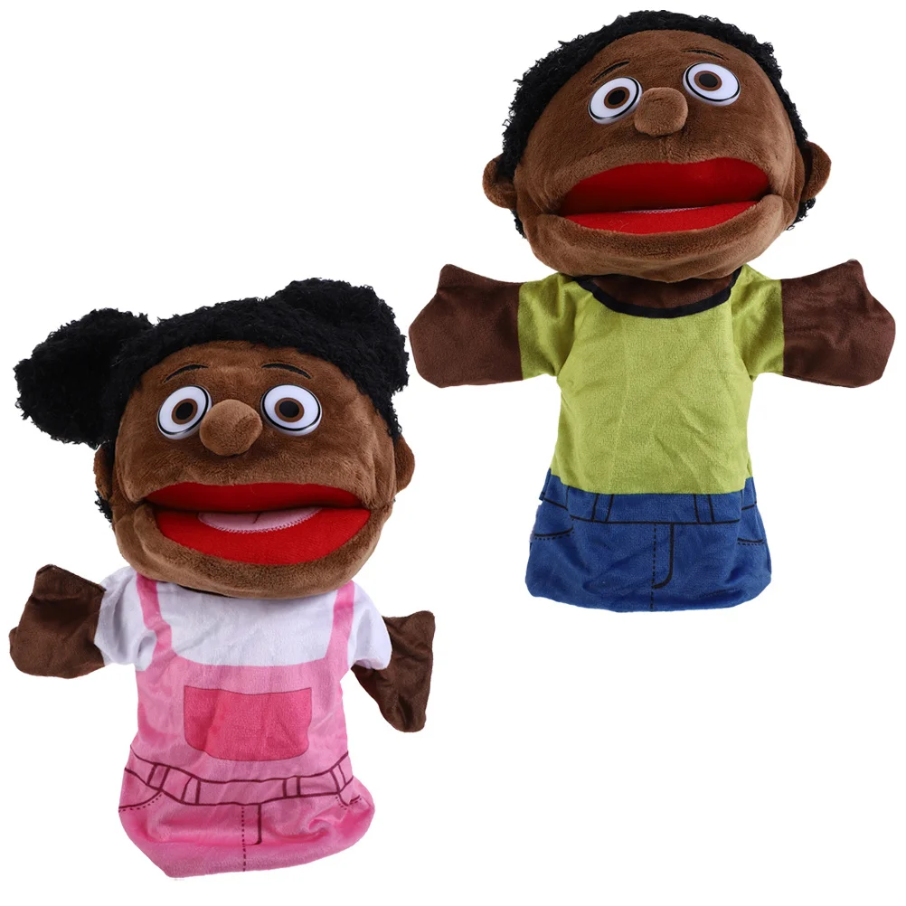 Marioneta de mano para miembro de la familia, 2 uds., suave, cómoda, para contar historias, juego de mano, marionetas educativas imaginativas para miembros