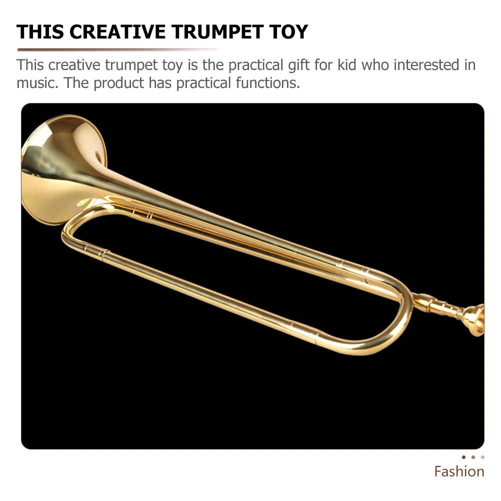 Band Trumpet Toys for Kids Toddlers Instrument Pocket Musical Metal Beginner Plaything Easy to Play Educational for Children's