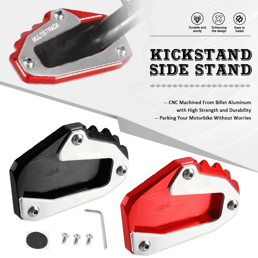 

FOR Ducati Multistrada V4 S Sport 1A 1200 AA 1260 Scrambler 1100 Motorcycle Kickstand Foot Side Pad Support Plate Enlarged Base