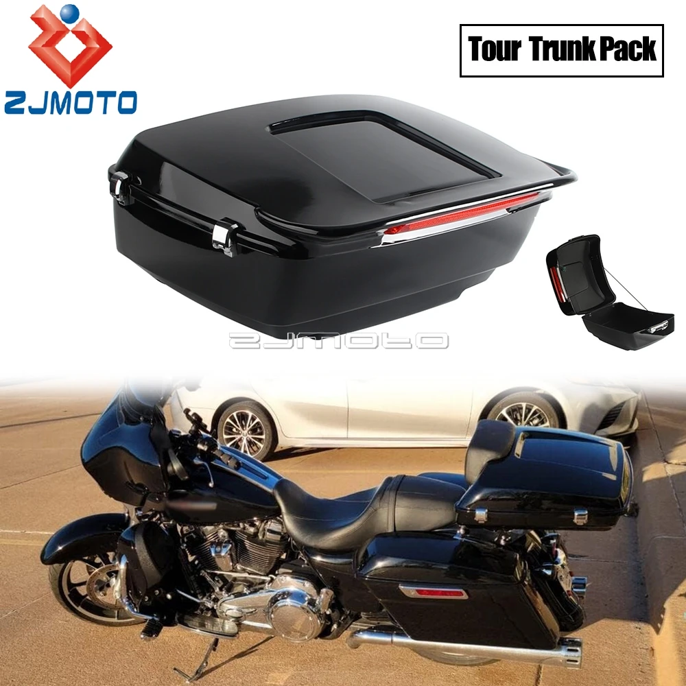 

Черный дорожный кофр Road King для мотоциклов Harley Touring CVO Road King FLHRSE6 2014, Street Glide FLHXSE, Electra Glide FLHT