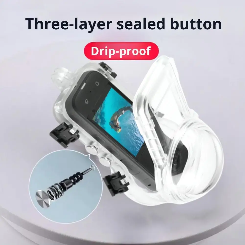 액션 카메라 다이빙 쉘 방수 보호 케이스, 김서림 방지 코팅, PC 밀폐 쉘, Insta360 X4 카메라용