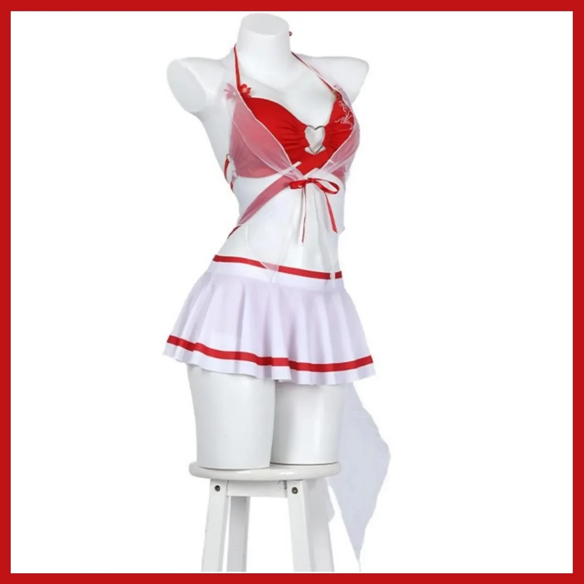 Игра Naraka: Bladepoint Tessa, карнавальный костюм, летняя вечеринка: Chishayouyang, красный, белый купальник, женский сексуальный костюм, coscos