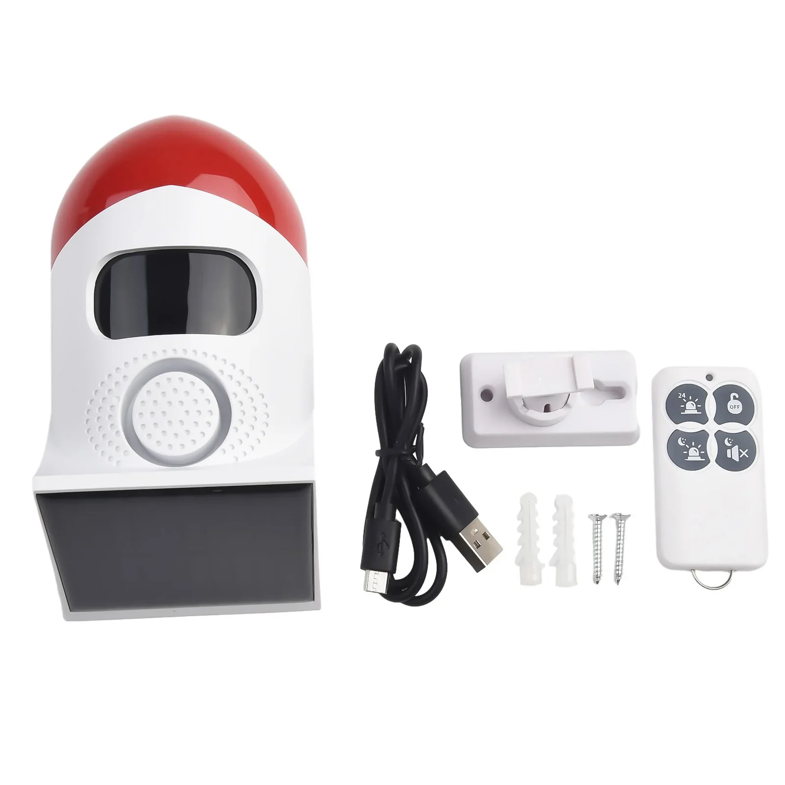 Solar MotionSensor Alarm Outdoor 120dB SoundSecurity Alarm With Remote-Controller Hand Tools Power Tools Accessories