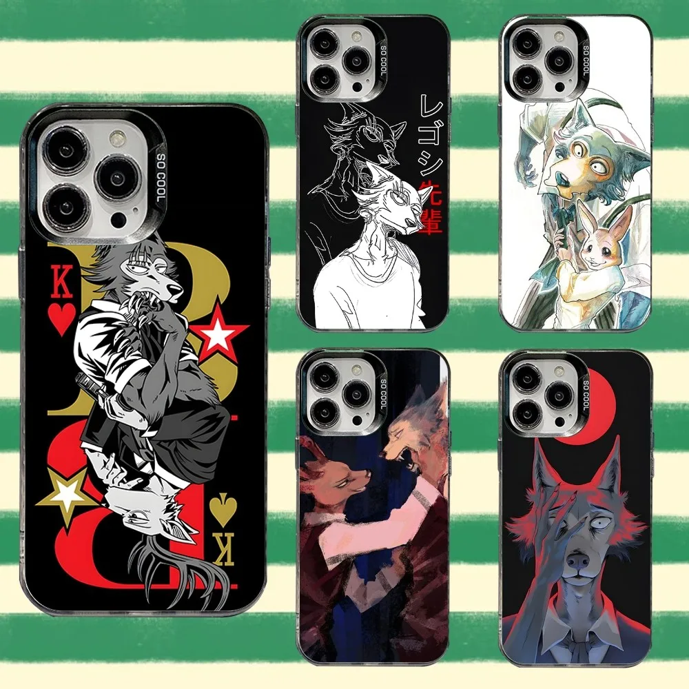 

Anime BEASTARS Phone Case For iPhone 16,15,14,13,12,11,8,7,Pro,Max,Plus,Mini,XS,SE Anti Fall Black Matte Hard