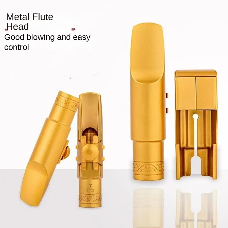 

High Quality Flute Head Alto Soprano Tenor Sax Accessories Metal Flute Head Pure Copper Mouthpiece New