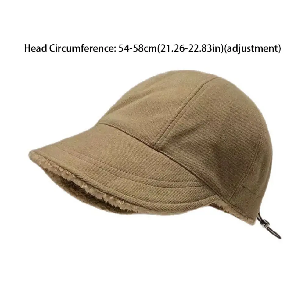 أزياء يندبروف الصوف قبعة بيسبول لينة واسعة حافة الشتاء بلغت ذروتها قبعة سميكة سدادات حماية الأذن قبعة دافئة التزلج #5