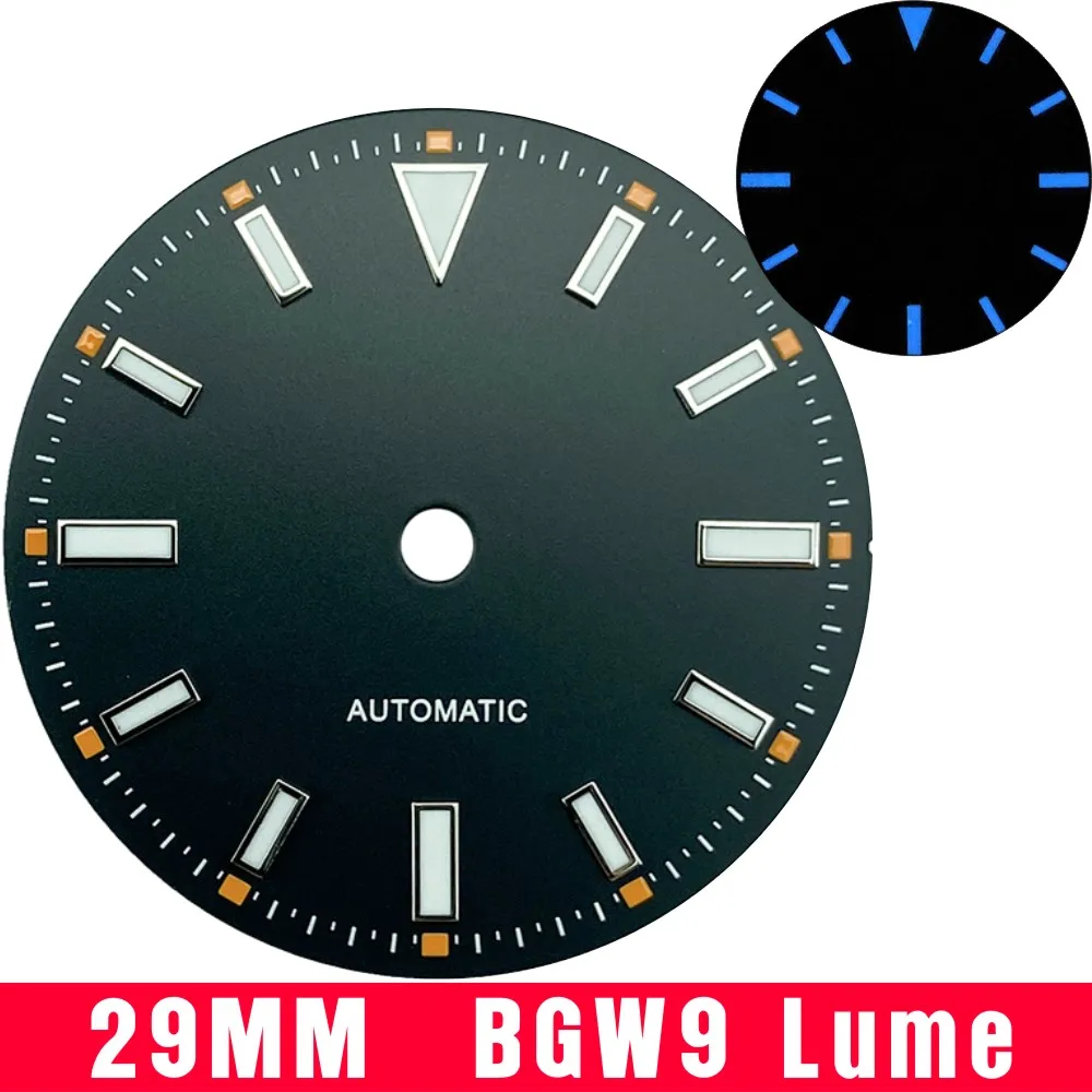 29 mm Blue Luminous Sterile Dial Milgauss Sun Brushed Ultra Blue Luminous Watch Tool for DG2813 ETA2824 Miyota8215 Movement