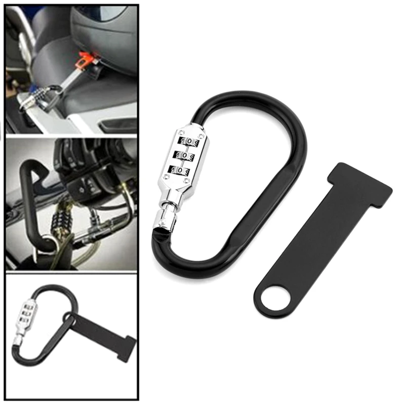 

Motorcycle Helmet Lock Buckle Scooter Anti-theft Open Face Helmet Lock Fastener + T-Bar For Racing Motorbike Bike Helmet lock