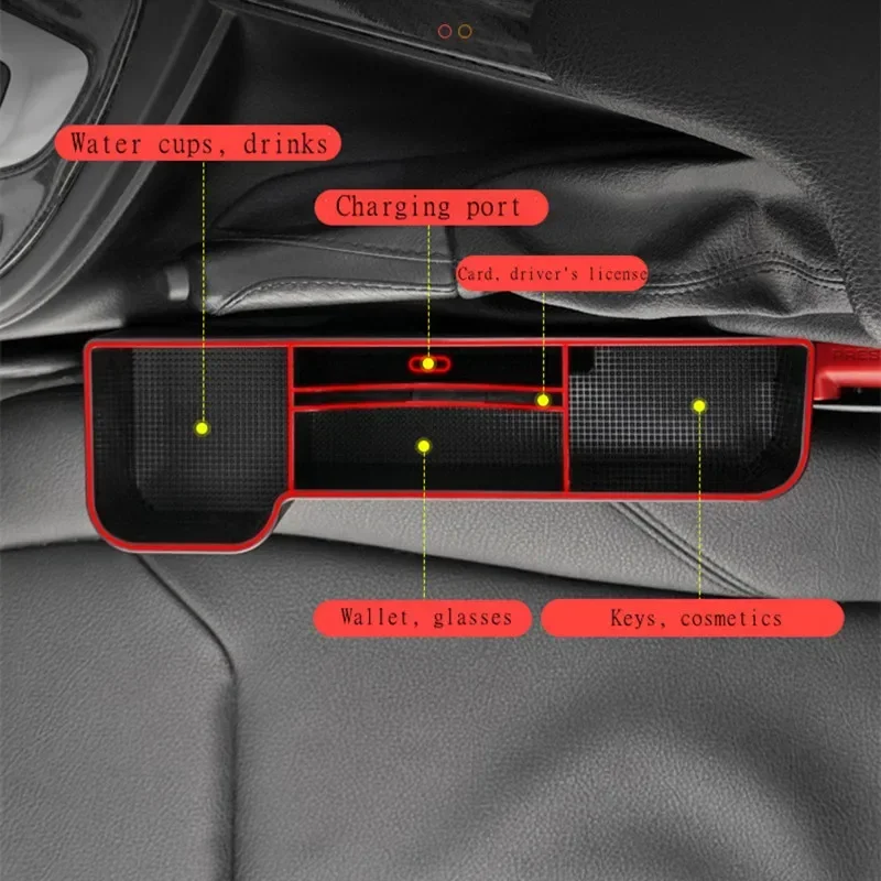 Boîte de rangement pour siège de voiture, Auto Gap, SunOfficial Card, Evalufor Mitsubishi Ralliart, Delica, Pajero, Galant, Eclipse, ASX, Montero, L200, EVO