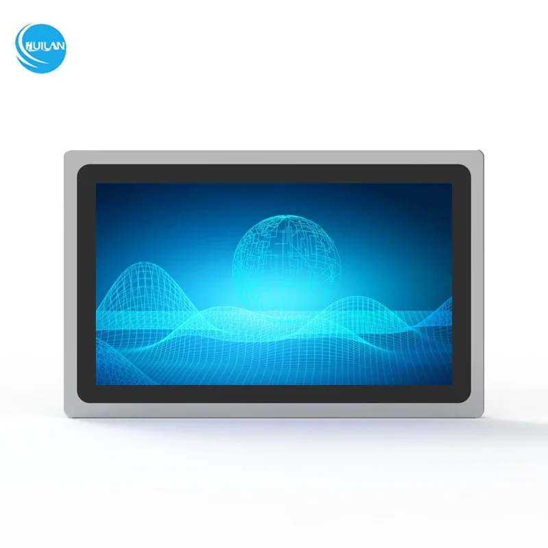 Ip65 Embedded Touchscreen 15.6 18.5 21.5 19 Inch Lcd Monitor Wifi All in One Industrial Panel Pc with Rj45 and Rs232 Ports