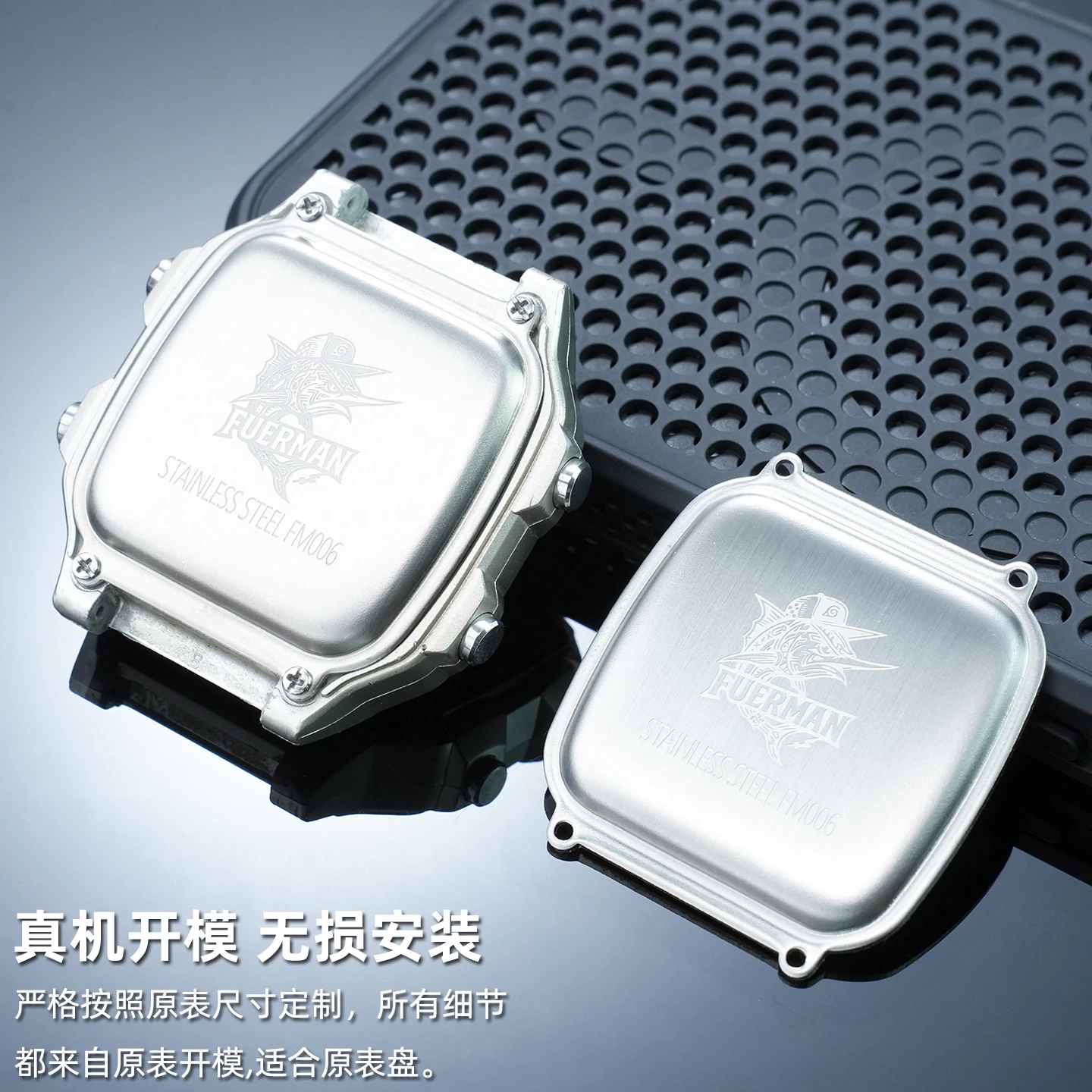 Watch case Back parts For Casio AE-1200 AE1300 WS-1700 A158 F91 A168 DIY Stainless Steel Thickened Bottom Replacement accessory
