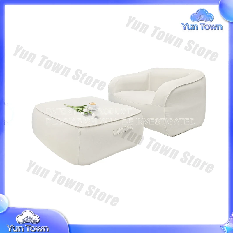 Large Inflatable Chair Sofa Set Furniture With Footrest Relax Single Blow Up Couch Lazy Living Room Sofas