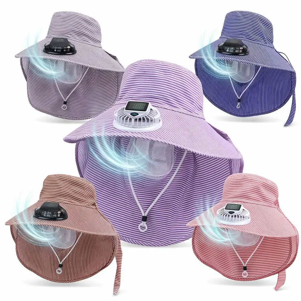 

Модная солнцезащитная маска-шляпа с вентилятором, широкими полями, 300 мА, дышащая, полностью закрывающая лицо, для сбора чая, летняя, унисекс