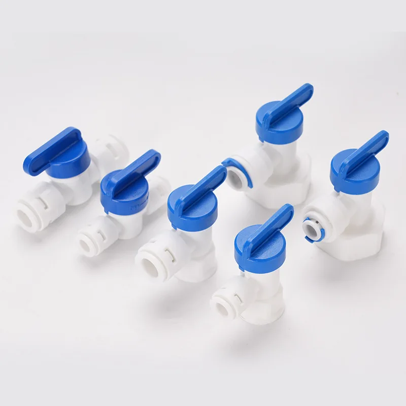 Universal Plastic Water Purifier Valve 1/4 3/8 3/4 Inch Quick Connect Pressure Barrel Joint for Water Purifier Accessories