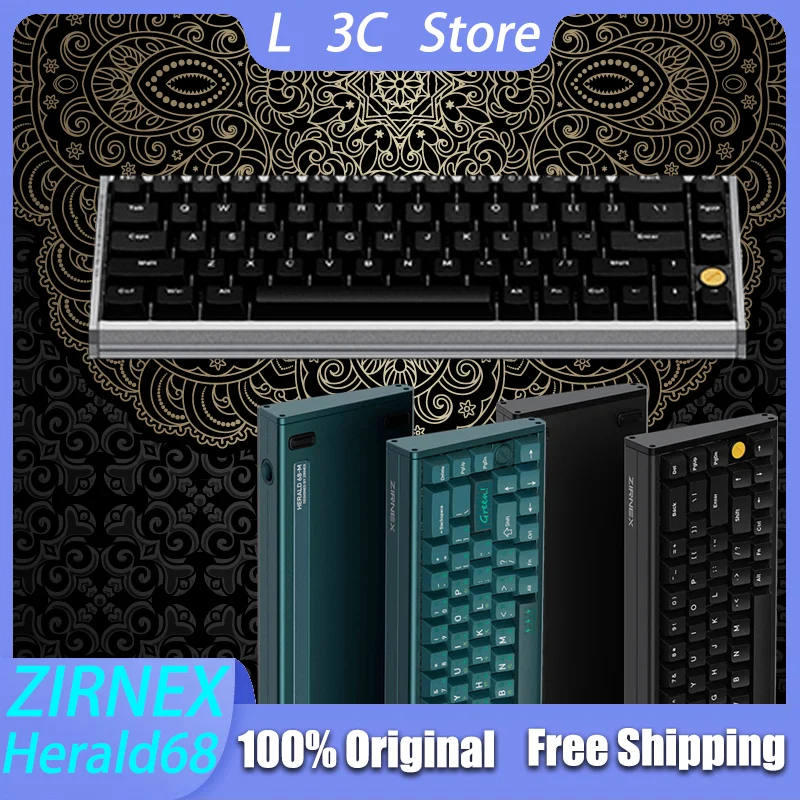 

ZIRNEX Herald68-M All Aluminum Magnetic Switch Mechanical Keyboard 68 Key 8K RT Quick Trigger DKS NKRO Gamer Custom CS VALORANT