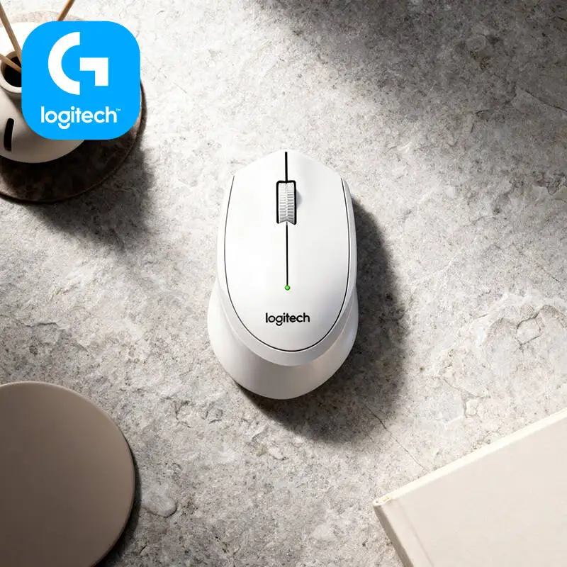 Logitech M330 Silent Cordless Mouse 2.4GHz USB Nano Receiver 10m Range Reliable Firm for PC Mac Laptop Office Table