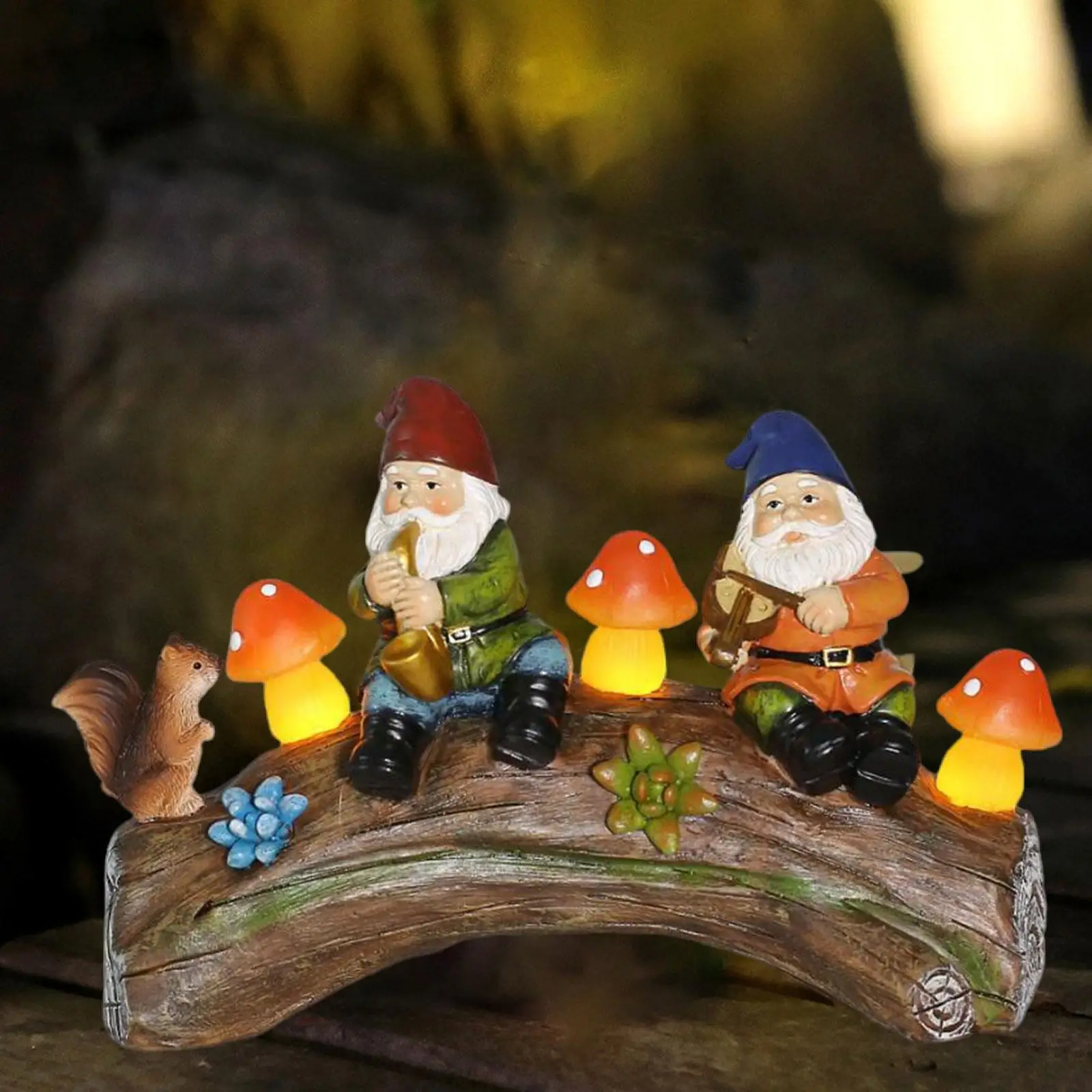 Santa Claus Statue Solar Statue Santa Claus Waterproof Crafts Sculpture for