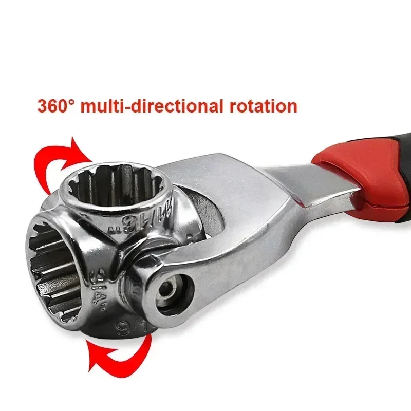 8-in-1 Multifunctional Wrench Tool  360° Multi-directional Rotation Ratchet Spline Bolts Sleeve Rotation Hand  Repair Tools