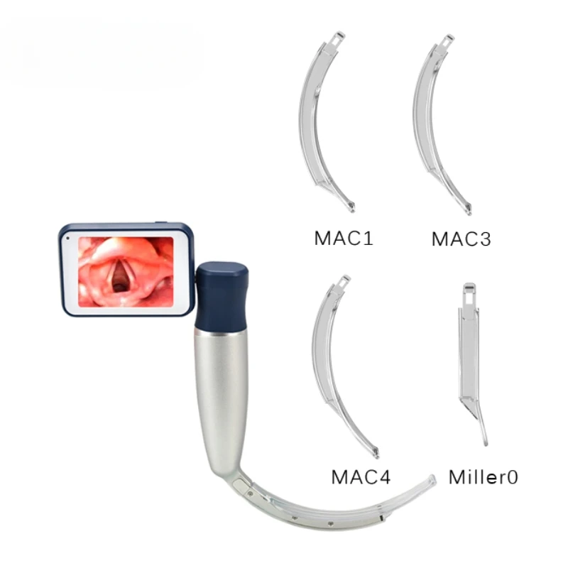 video laryngoscope reusable and Handheld Disposable Video Laryngoscope with 4 Baldes