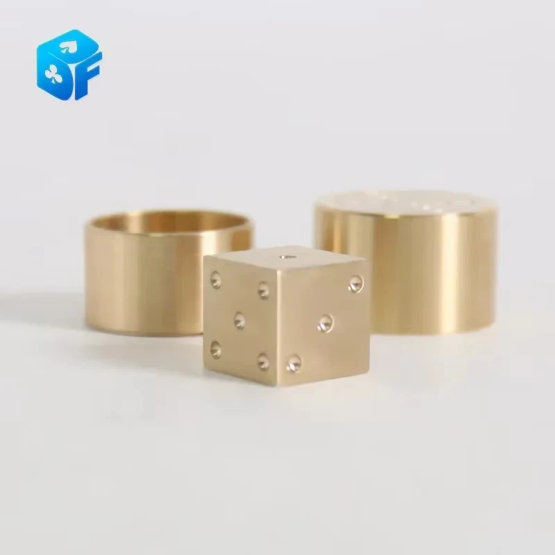 Super Mental Die (Brass) Magic Tricks Stage Close Up Magia Dice Number Prediction Magie Metalism Gimmick Prop Accessories