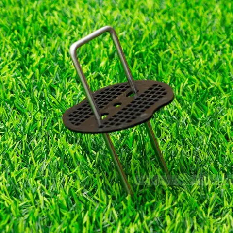 10 개/대 가스켓이있는 U 형 조경 핀 정원 스테이크 스파이크 울타리 잔디 스테이플 텐트 잔디 울타리 설치를위한 페그 고정