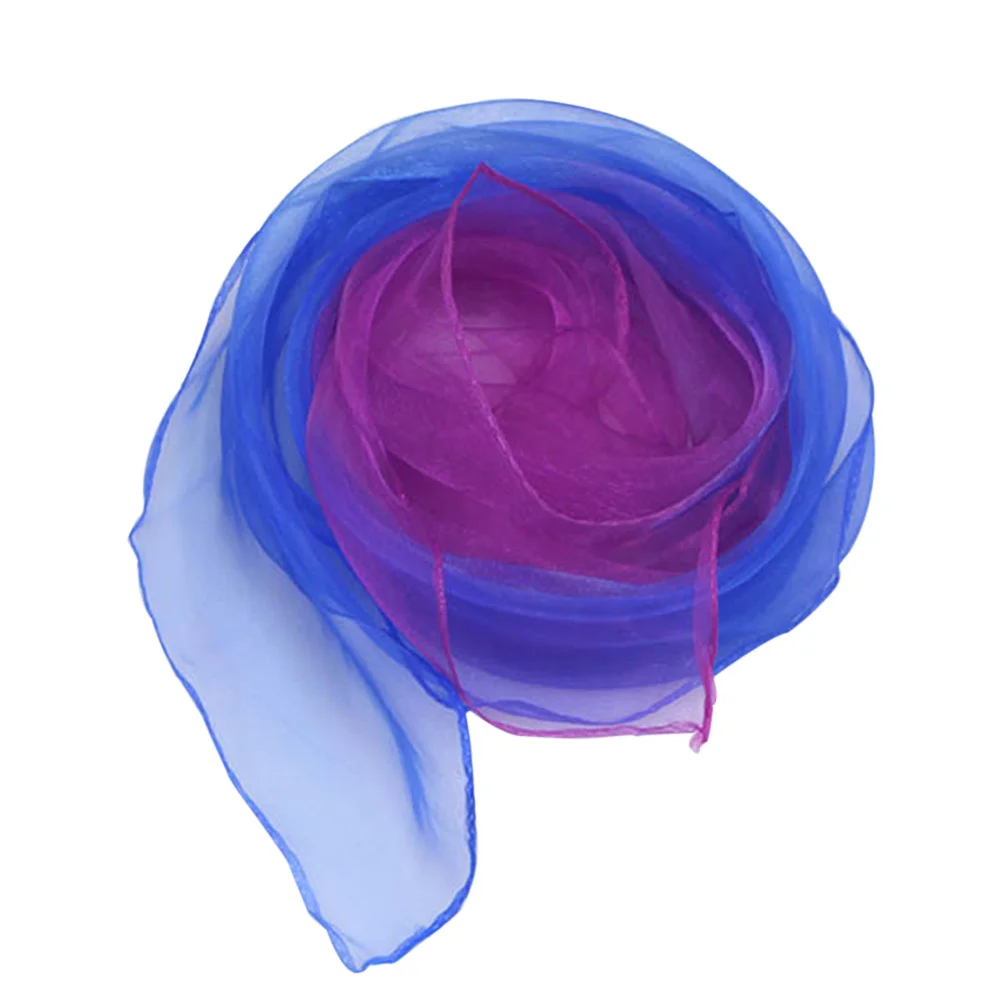 

Gradient Ramp Square Juggling Silk Dance Scarf Royal Blue Purple 24x24 Lightweight Breathable Performance Accessories Rhythm