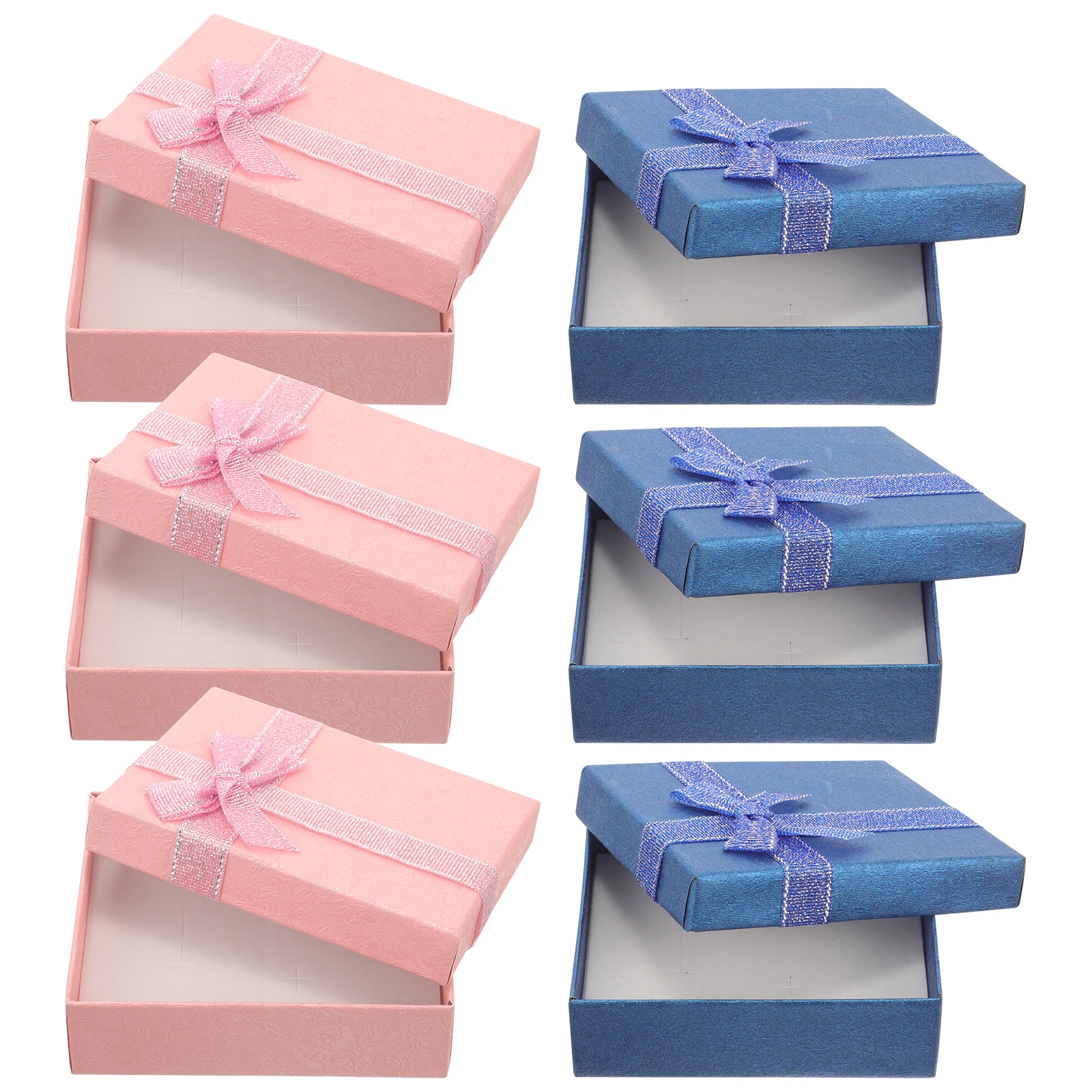 

6pcs Boxes Beautiful Color Quality Ideal Storage Necklace Box Travel Necklace Ring Case ganizer Gifts