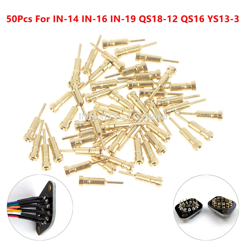 50Pcs Nixie/VFD Tube Socket Replacement Parts Female Pin 0.8mm Diameter For IN-14 IN-16 QS18-12 QS16 YS13-3