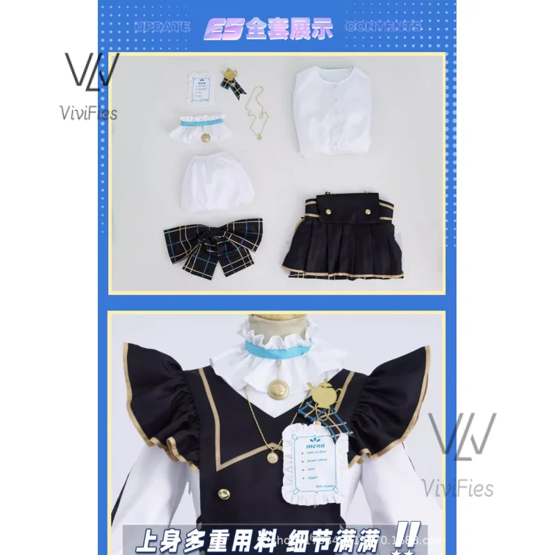 Sh37HajRob Cosplay Costume, Ensemble Stars es2, Perruque, Uniformes de Scène, Sweet Girl Lolita Maid fur s, Tenues d'Halloween, Carnaval trempé