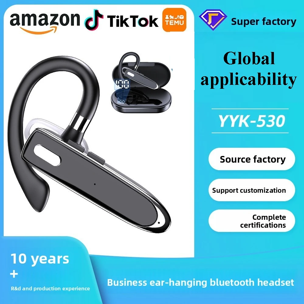

Wireless Bluetooth Hanging Ear Earphones with Intelligent Noise Cancelling for Business - Top Seller Electronics Headphones
