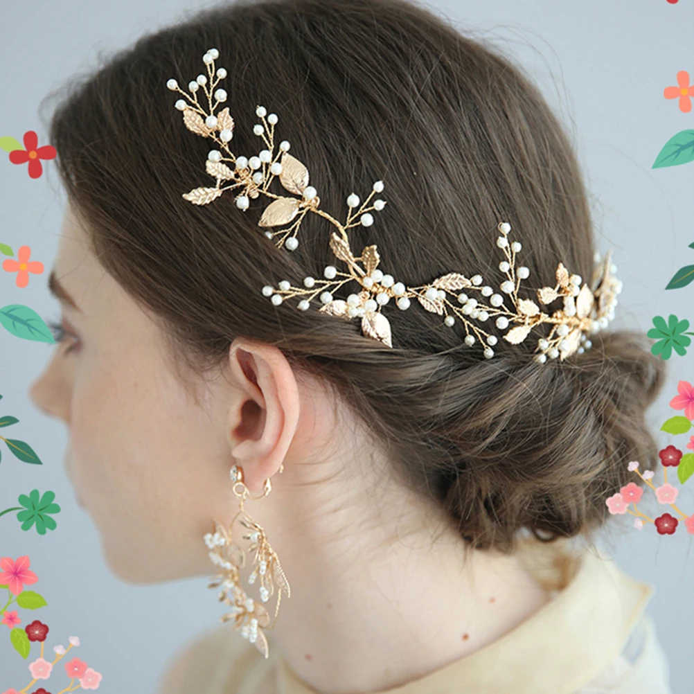 

Свадебный головной убор с листьями, расческа для волос невесты, аксессуары для девочек, свадебный декор в стиле барокко