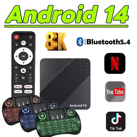 X10 8GB 128GB Android 14 TV Box RK3528 Quad Core 5G Wifi 8K Google Player Youtube Voice Media Player 4GB 64GB Set Top Box 2025