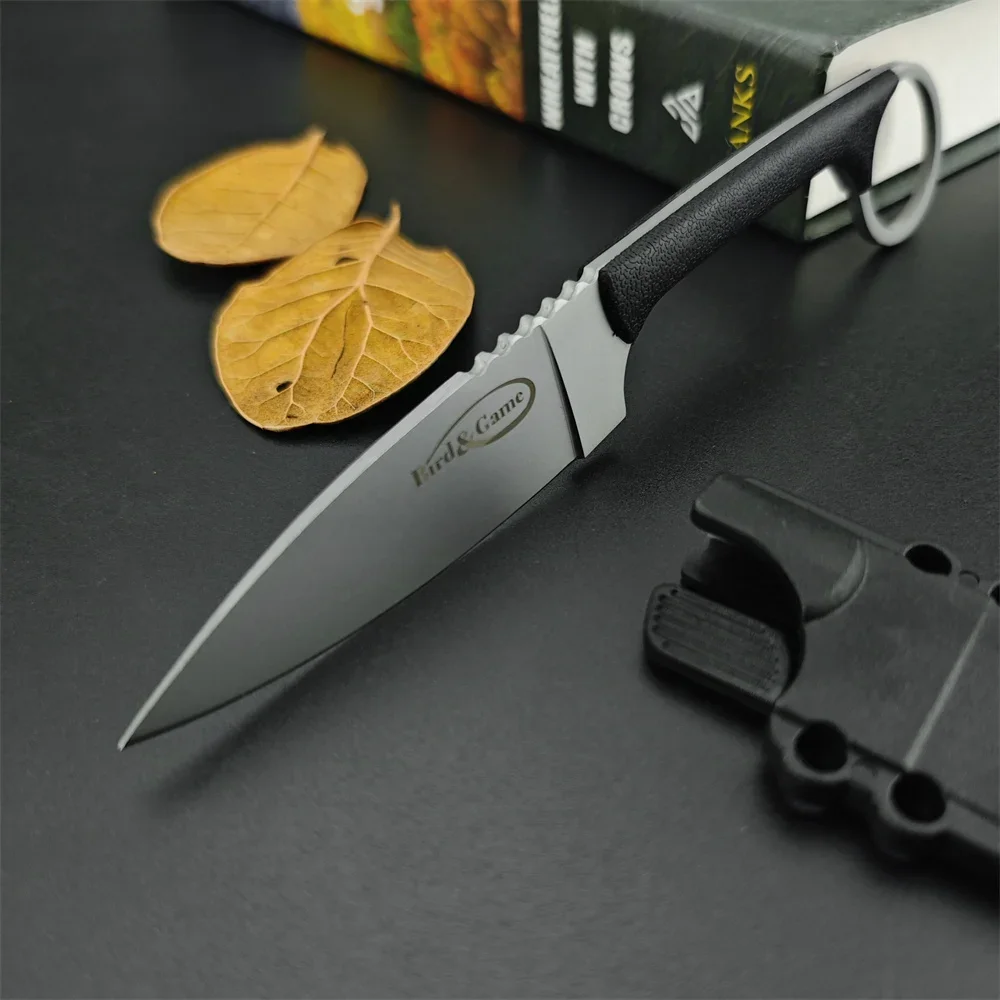 Cold 20AZ Bird & Game Fixed Blade Knife Bead Blast Blade Polymer Handle Neck Sheath Outdoor Tactical Defense EDC Hunting Knives