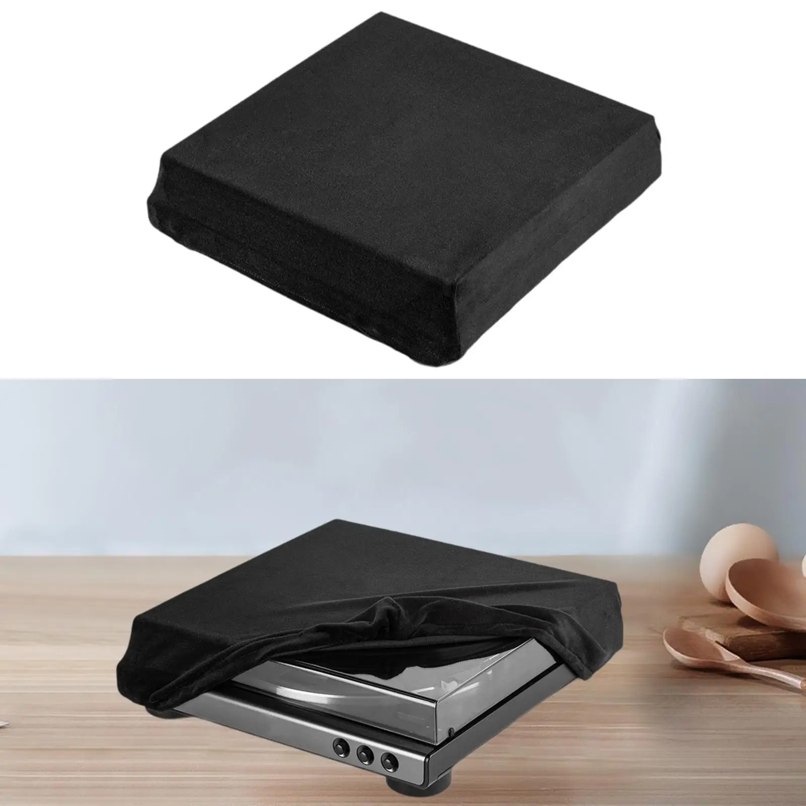 Turntable Dust Cover Stretchy Protection for Living Room Bedroom Most Models