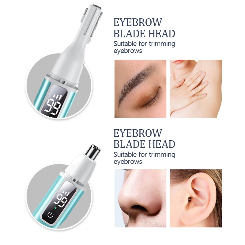 Electric Ear Nose Hair Trimmer Rechargeable Type-C Fast Charging Portable Eyebrow Trimming Hair Trimmer For Nose image 2