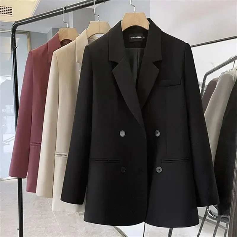 Women's Trench Blazers Solid Female Overcoat Coats and Jackets Long Sleeve 2025 New In Korean Style Outerwear On Promotion Trend