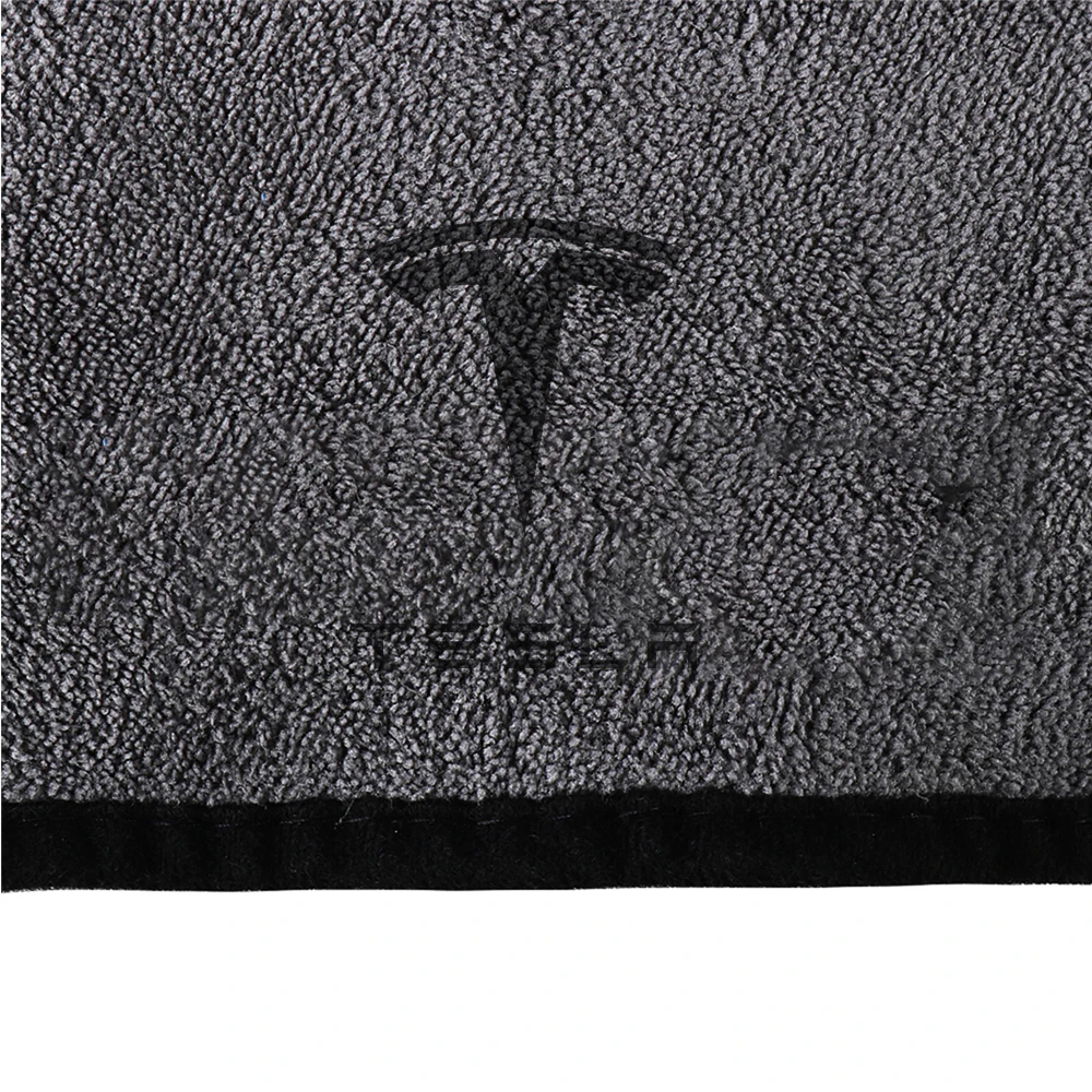 غسيل السيارات منشفة من الألياف الدقيقة شعار السيارات تنظيف تجفيف خرقة القماش أدوات السيارات اكسسوارات ل تسلا نموذج 3 نموذج Y نموذج S نموذج X #3