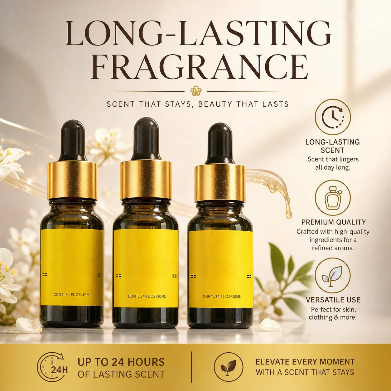 1/2/3pcs 10ml Men Aromatherapy Essential Oil Long Lasting Rich Fragrance, Can Be Applied on Body, Scent Oil for Diffuser Humidifier & Body Use