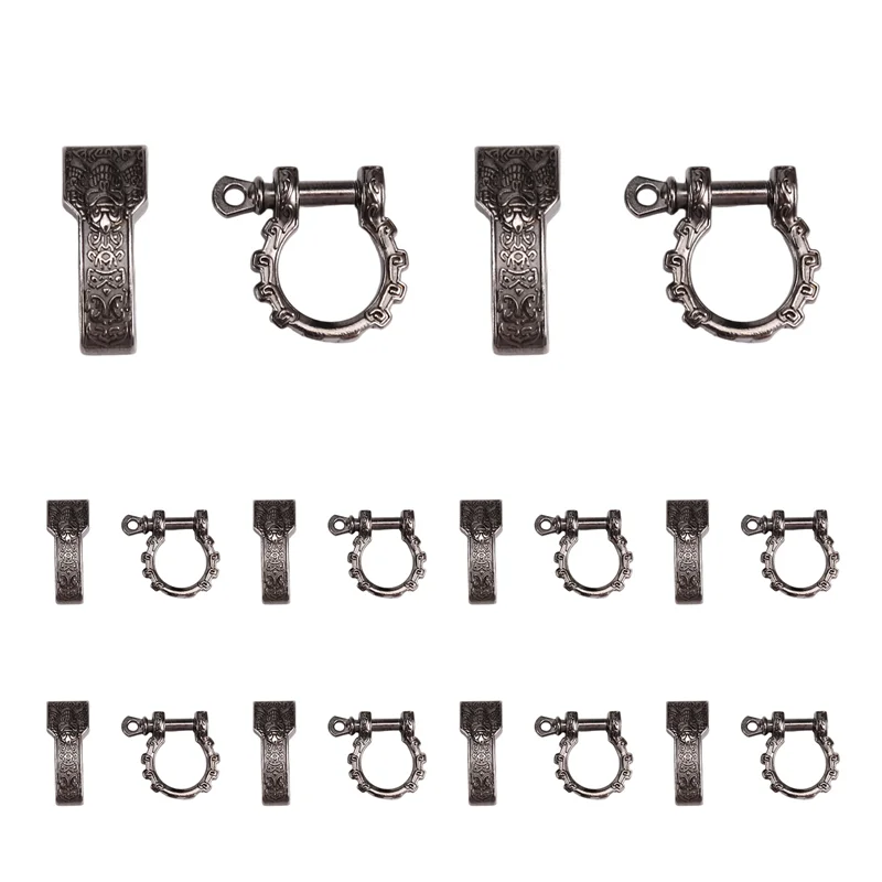 ABWR-Adjustable Shackles Buckles 10Pcs Metal For Paracord Buckles Bows Clasps Screw Pin Anchors Shackle For Paracord Bracelet Be