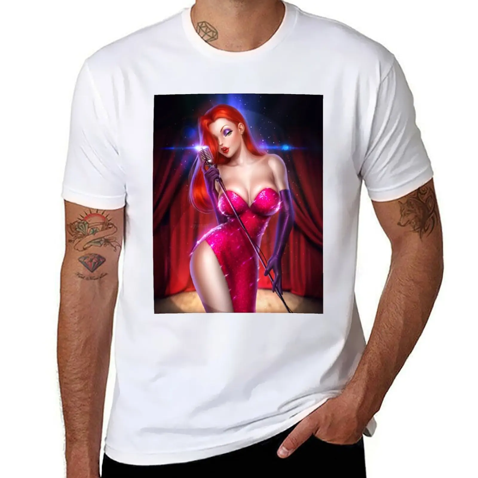

Jessica rabbit T-Shirt printed t shirts for man t shirt men 100% cotton luxury brand T-Shirt