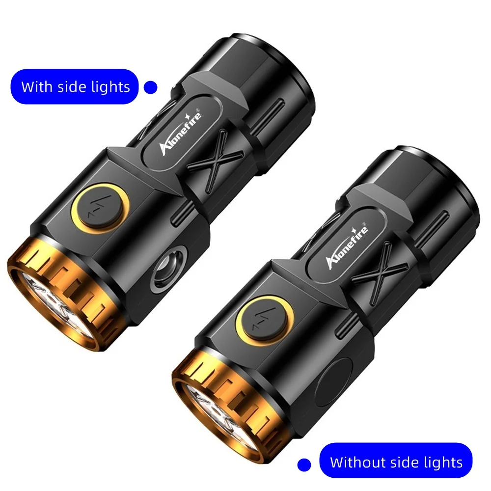 Imagem -06 - Mini Forte Lanterna Super Brilhante Carregamento Usb Pen Clip Ímã da Cauda Tocha Portátil ao ar Livre Iluminação de Emergência 4led X84