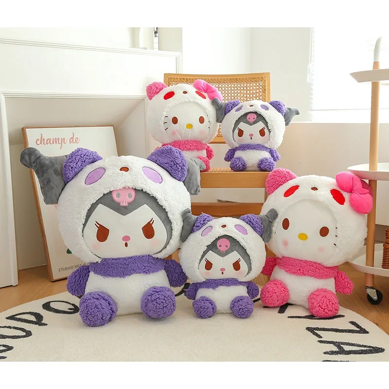 

Sanrio Hello Kitty Anime Kuromi Melody Cartoon Cute Plush Stuffed Toys Soft Pillow Plushies Keyring Doll Birthday Gifts For Girl